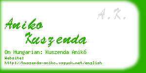 aniko kuszenda business card