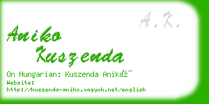 aniko kuszenda business card